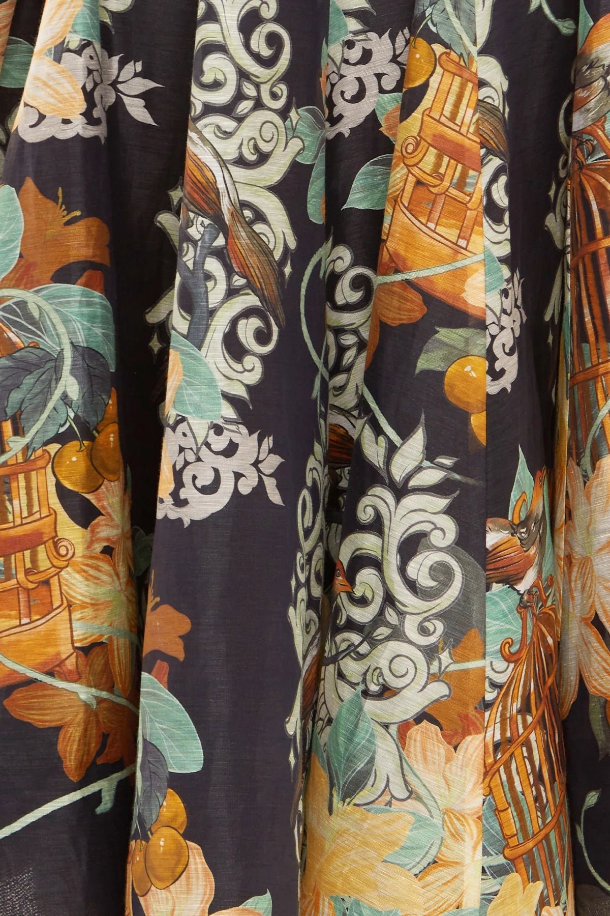 LEO LIN MYLA MIDI SKIRT - AZALEA PRINT IN TWILIGHT photo 5