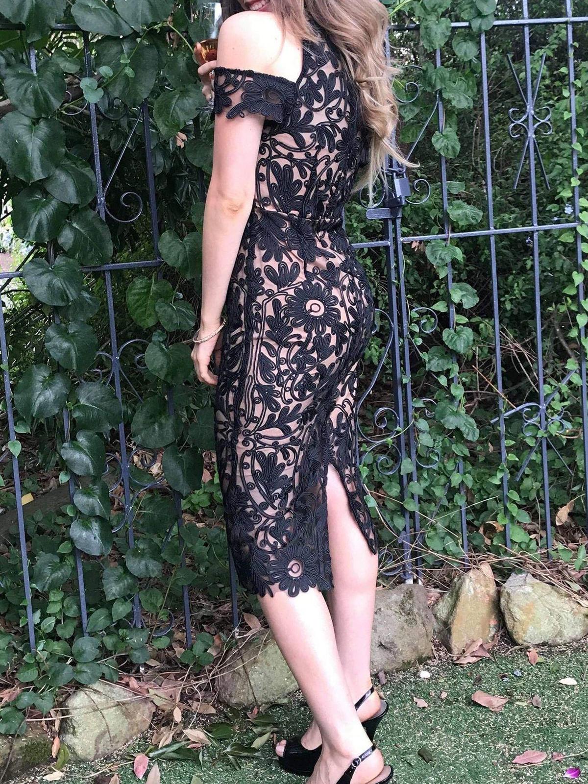 THURLEY Eden Midi Dress Black Size 8 photo 8