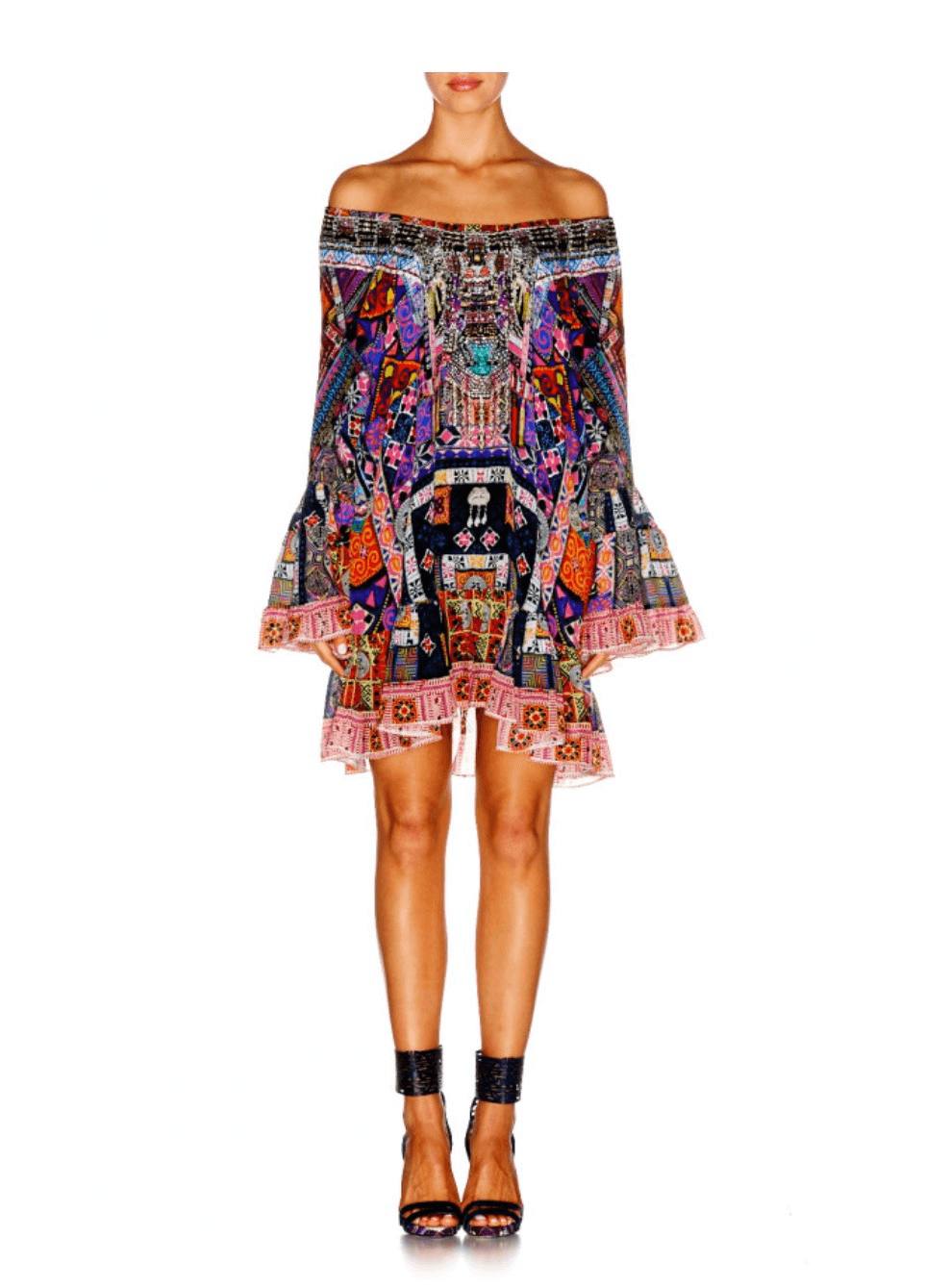 Camilla Patch Me Up A Line Frill Dress XS photo 3