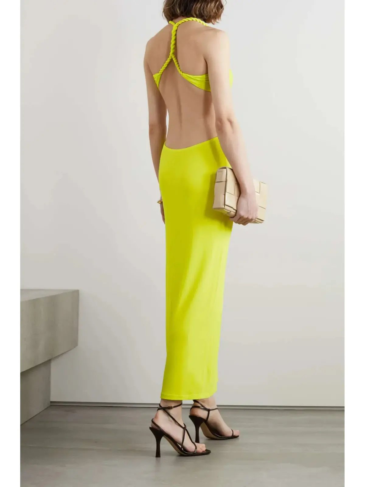 Dion Lee V Neck Rope Dress Yellow Size AU 6 photo 2