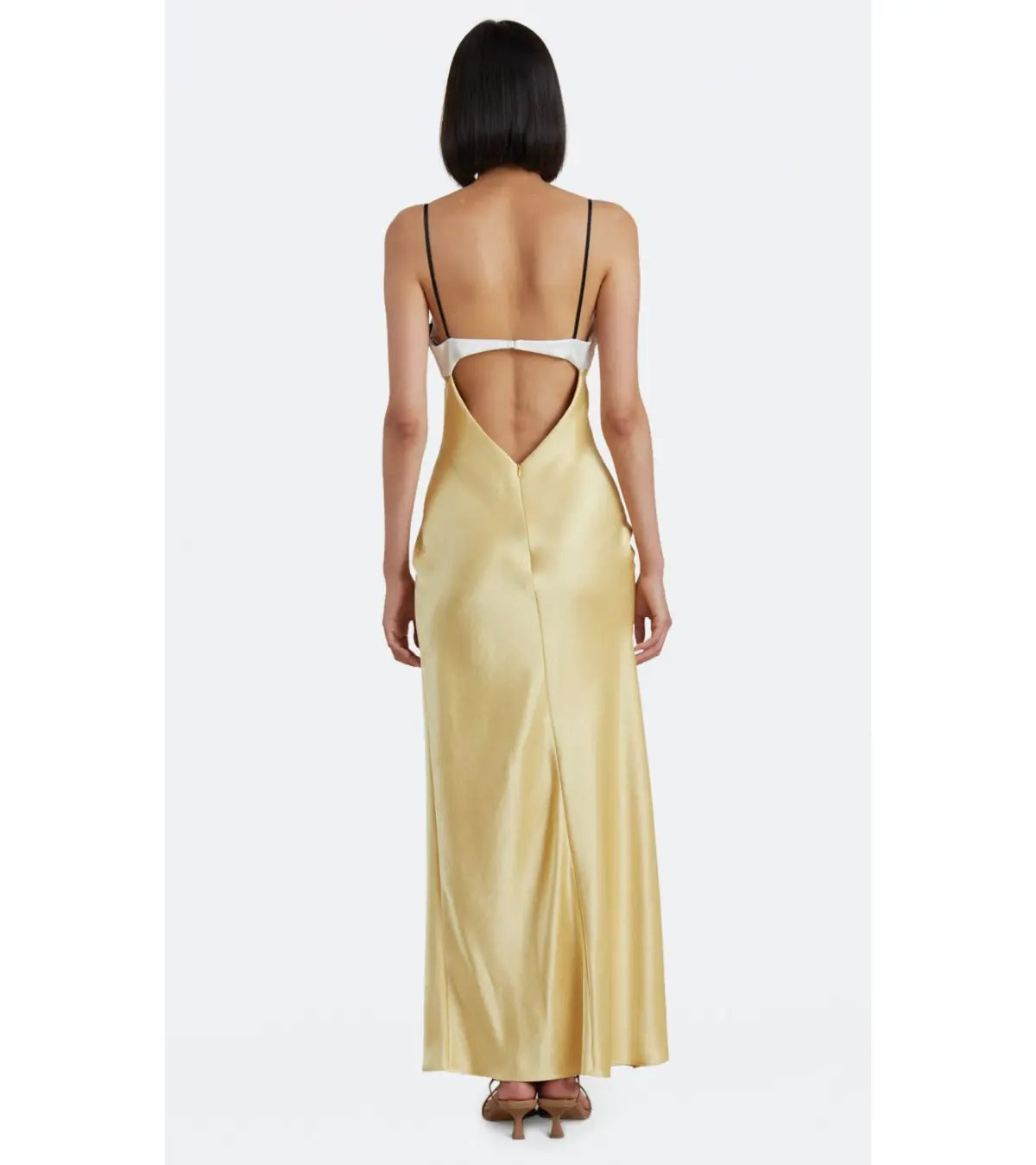 Bec & Bridge Nadia Bustier Maxi Dress Straw/Ivory Size AU 8 photo 3