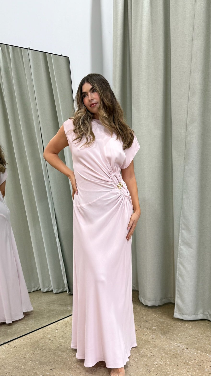 Scanlan Theodore Turban Ring Dress, Pink photo 3