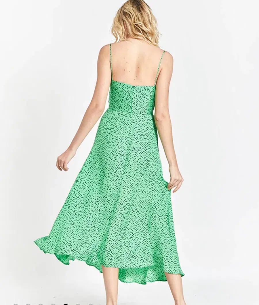 Bec & Bridge Neve Midi Dress Green/Print Size 10 photo 4