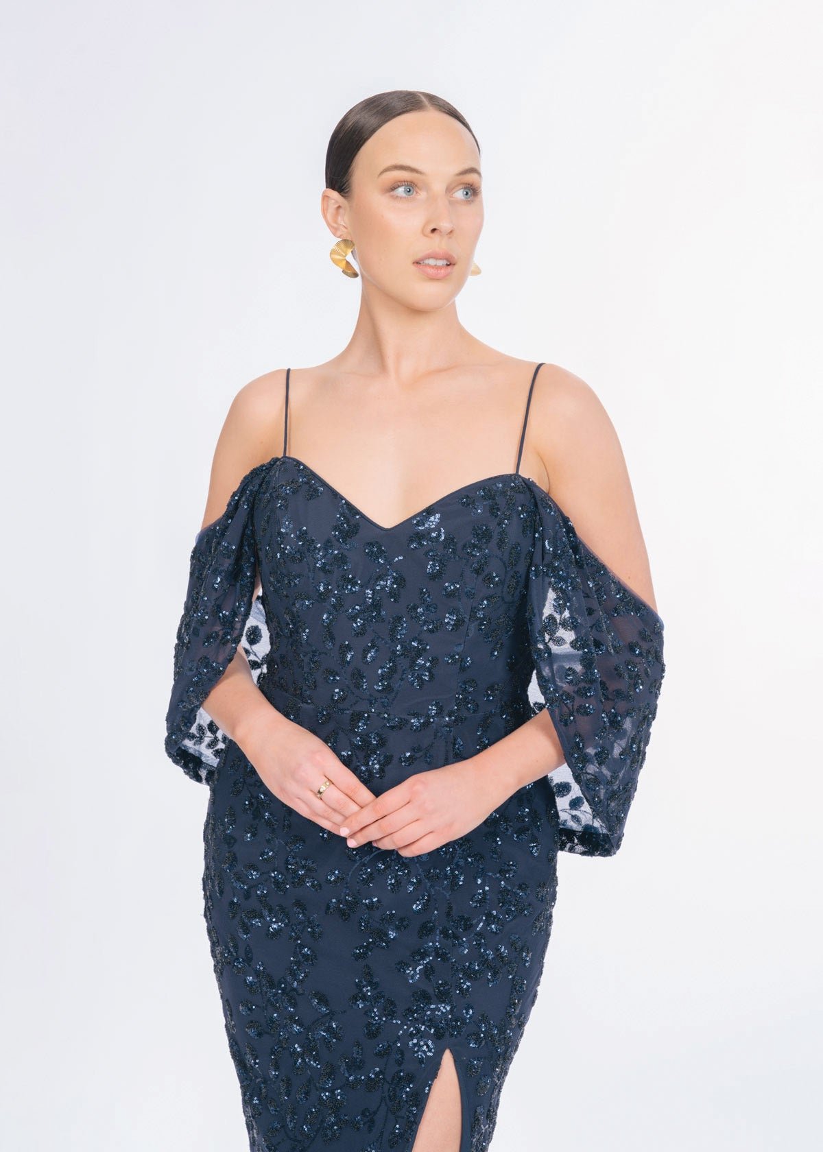 Lavinia Sequin Dress in Navy (Tk048) photo 4