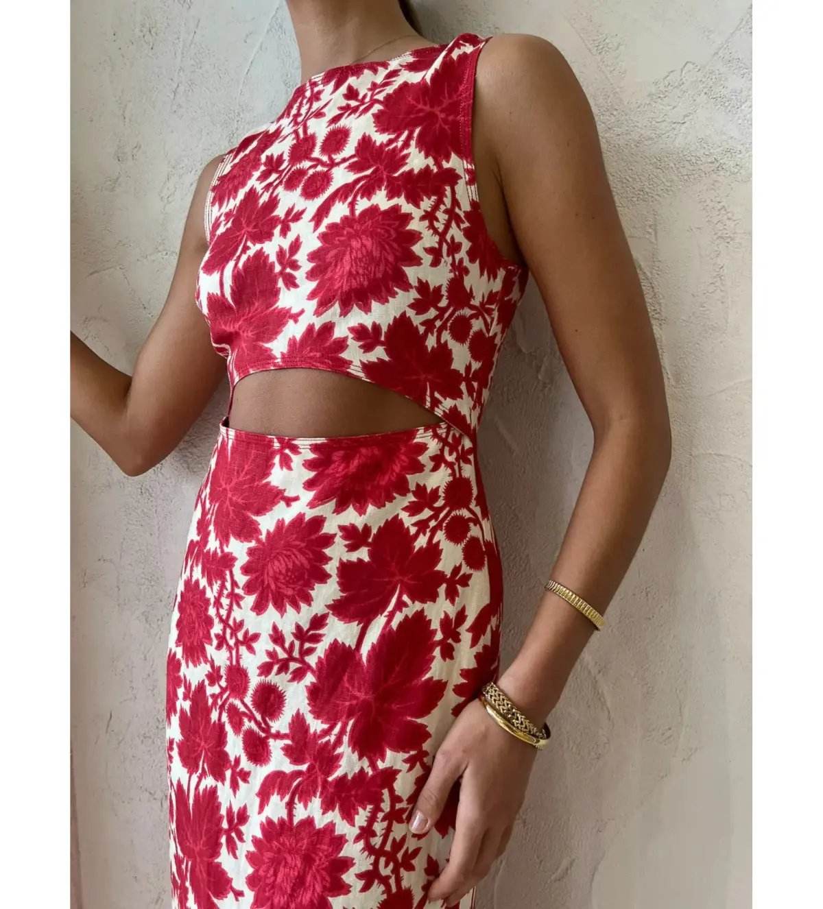 Sir the Label Cinta Cut Out Midi Dress Valentina Floral Size 0 AU 6 photo 4