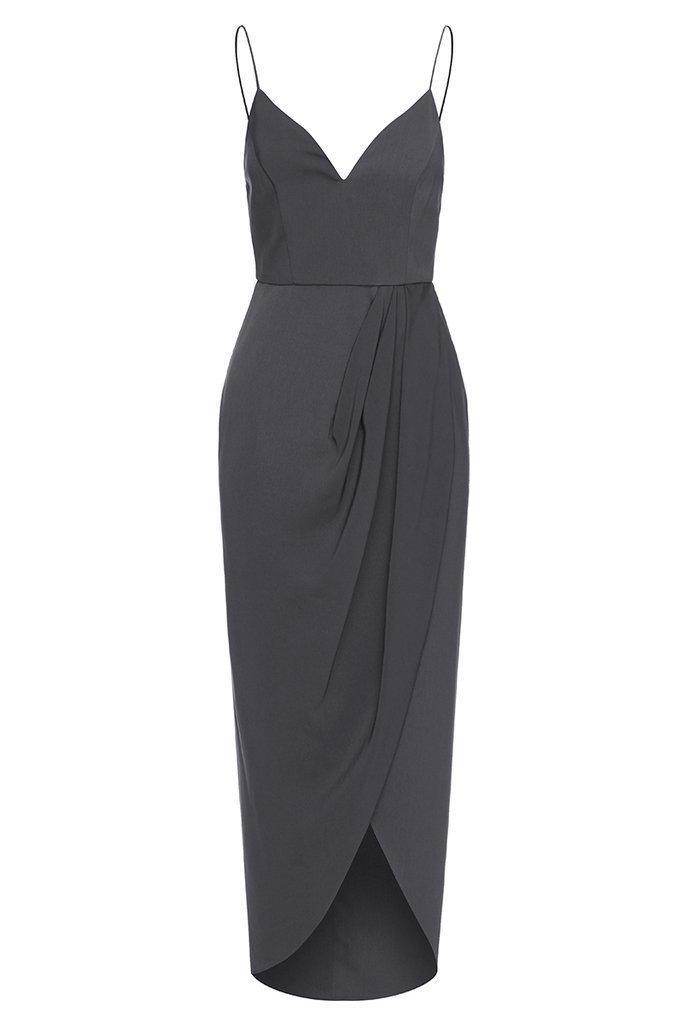 Shona Joy Core Cocktail Dress in Charcoal Size 12 photo 4