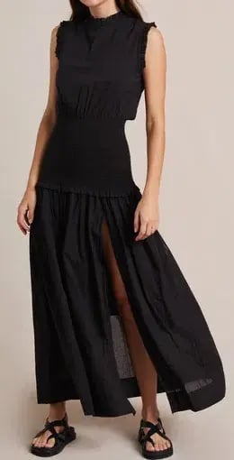 Bec & Bridge Felice Shirred Maxi Dress Black Size 8 / S photo 2