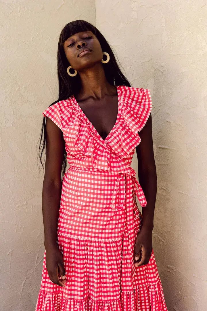 Bird and Kite Juni Wrap Dress Calypso Gingham Size XL / Au 14 photo 2