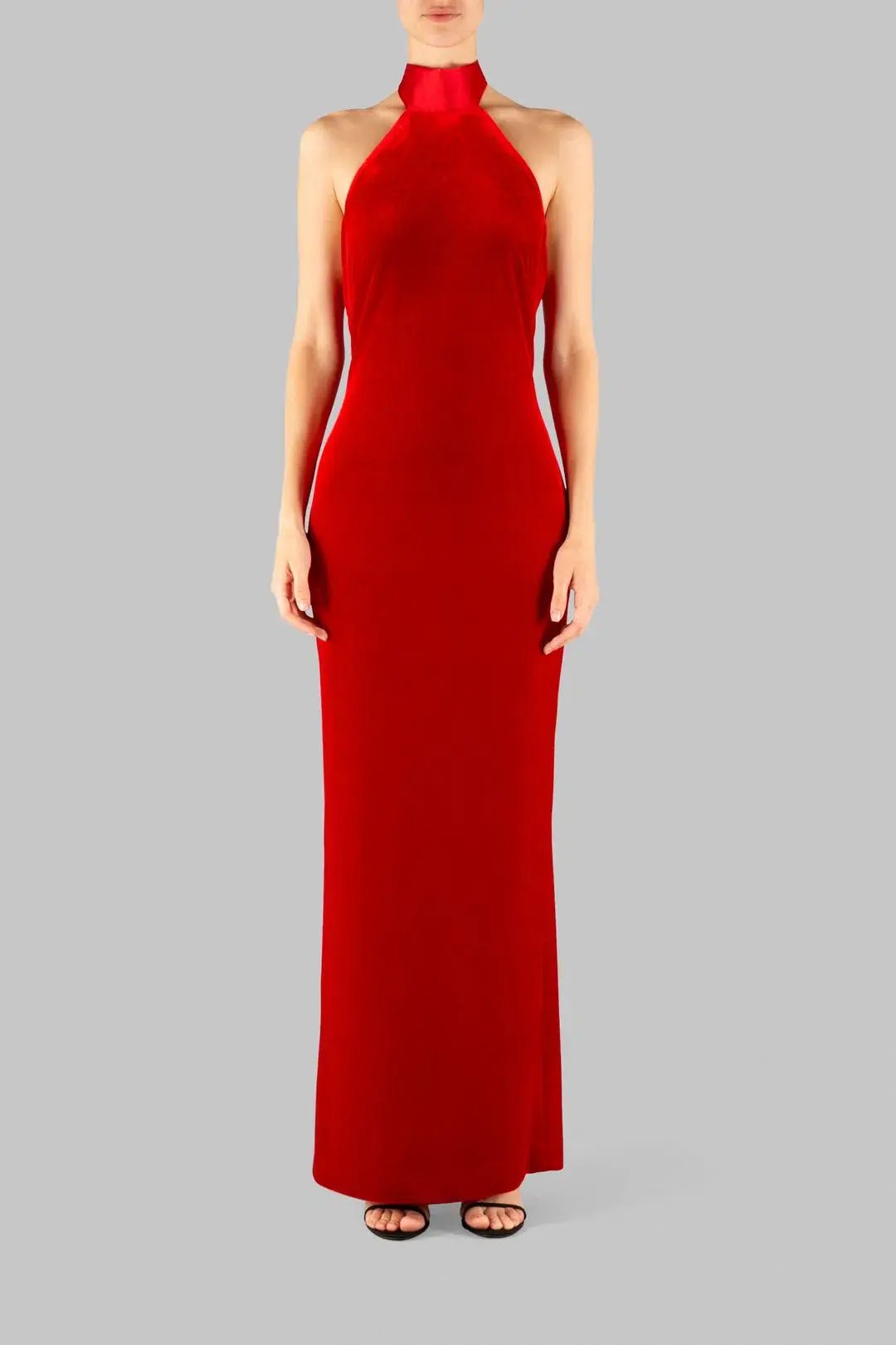 Carla Zampatti The I Love You Halter Gown Red Size 8 photo 3