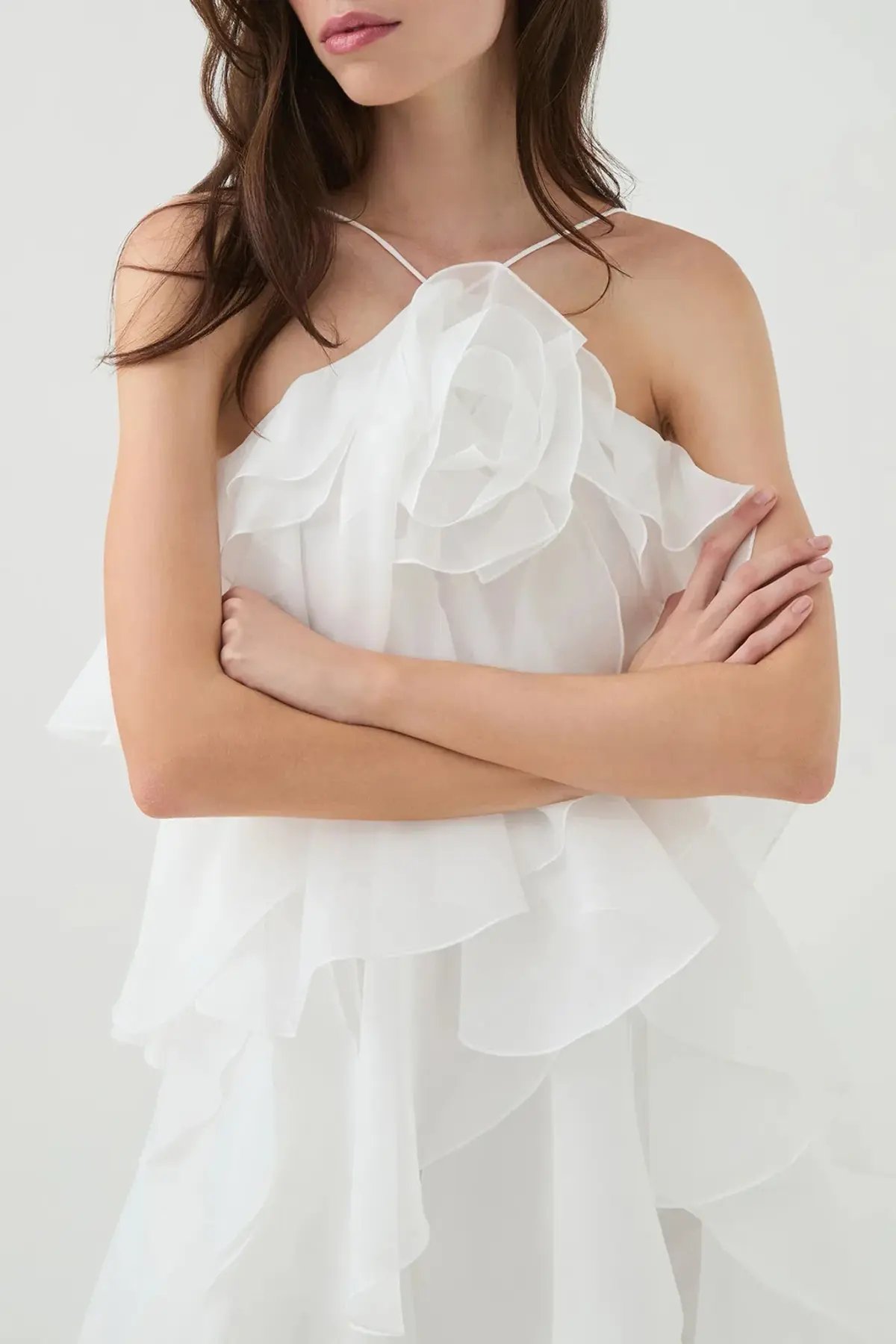Aje Pandorea Layered Mini Dress in Ivory Size AU8 photo 5