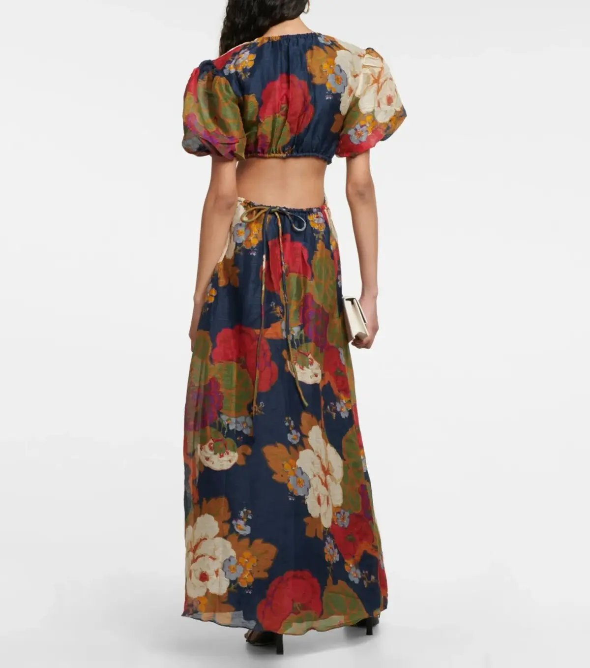 Sir the Label Bonita Puff Sleeve Gown Garcia Floral Print Size 1 / AU 8 photo 3