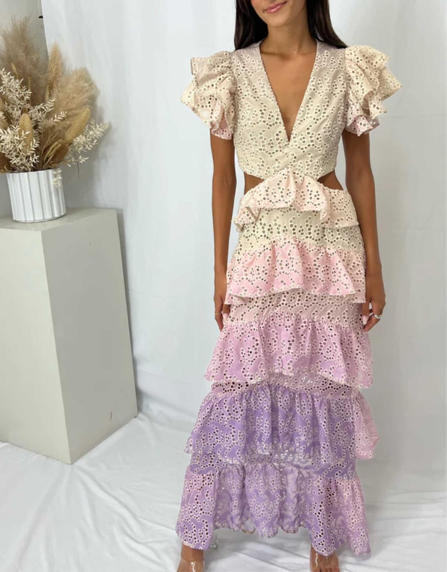 Elliatt Vacation Maxi Dress, Lilac Ombre photo 4