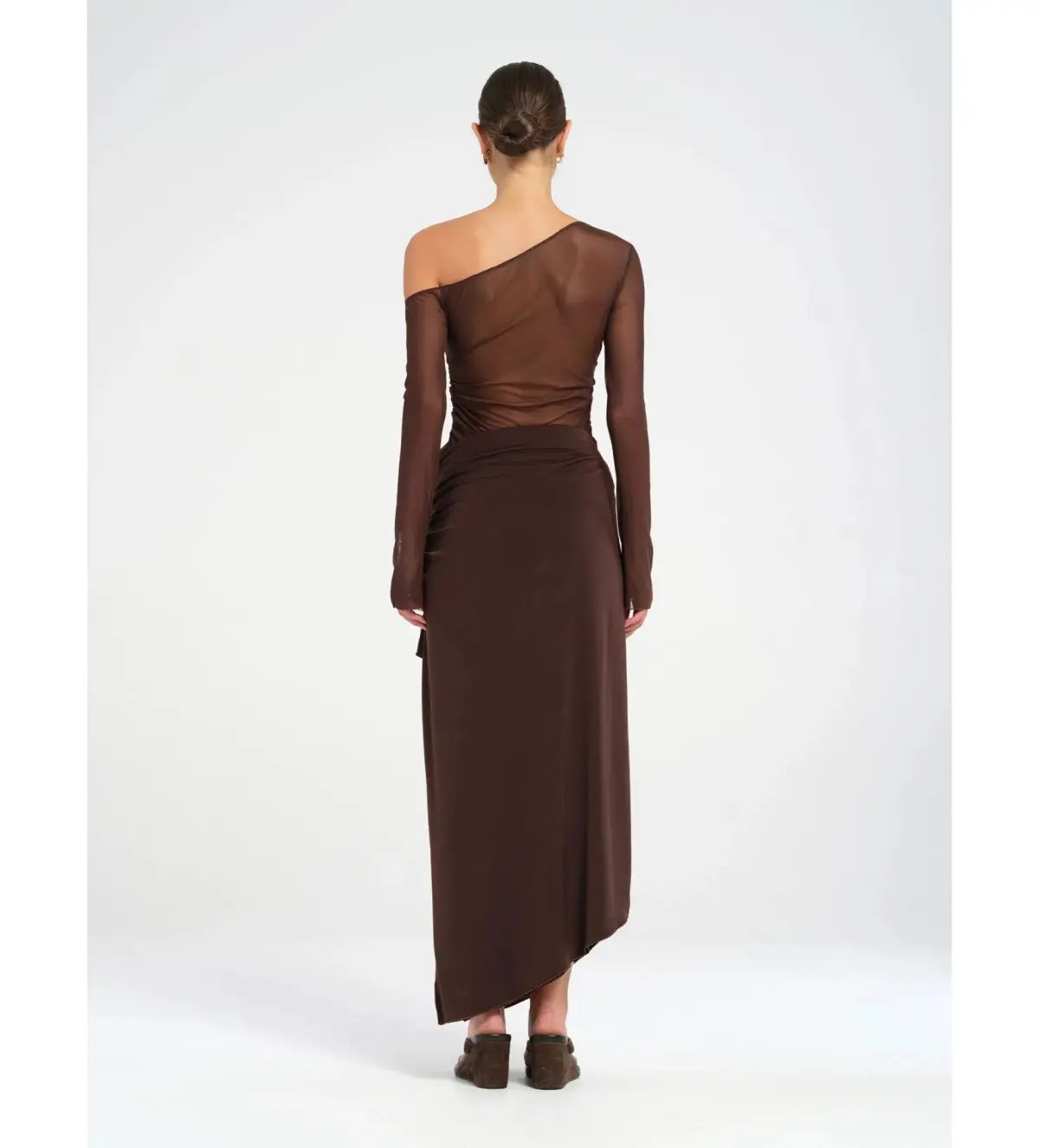 Benni Roman Maxi Dress Chocolate Size AU 8 photo 3