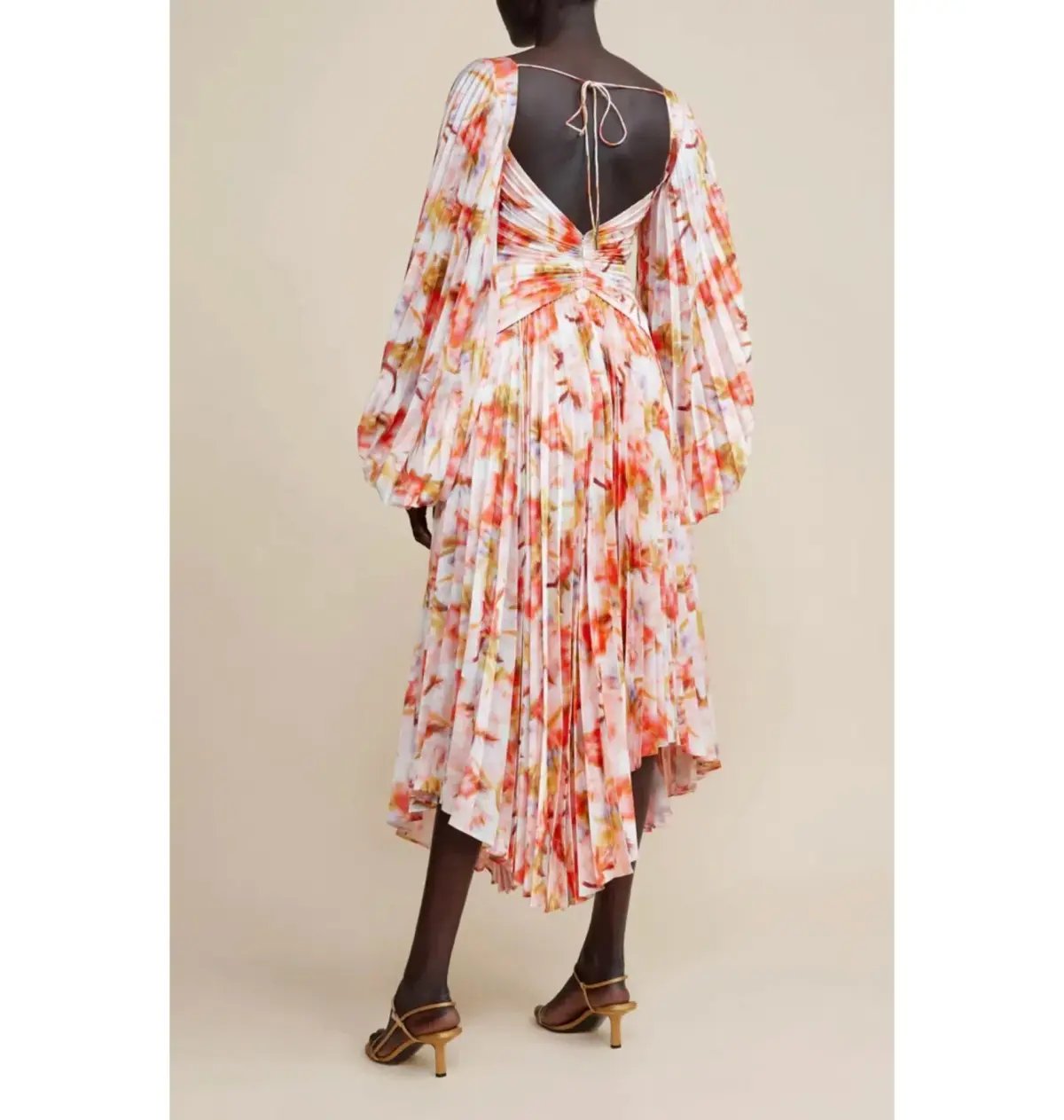 Acler Aurora Midi Dress Rouge Medley Print Size AU 10 photo 3