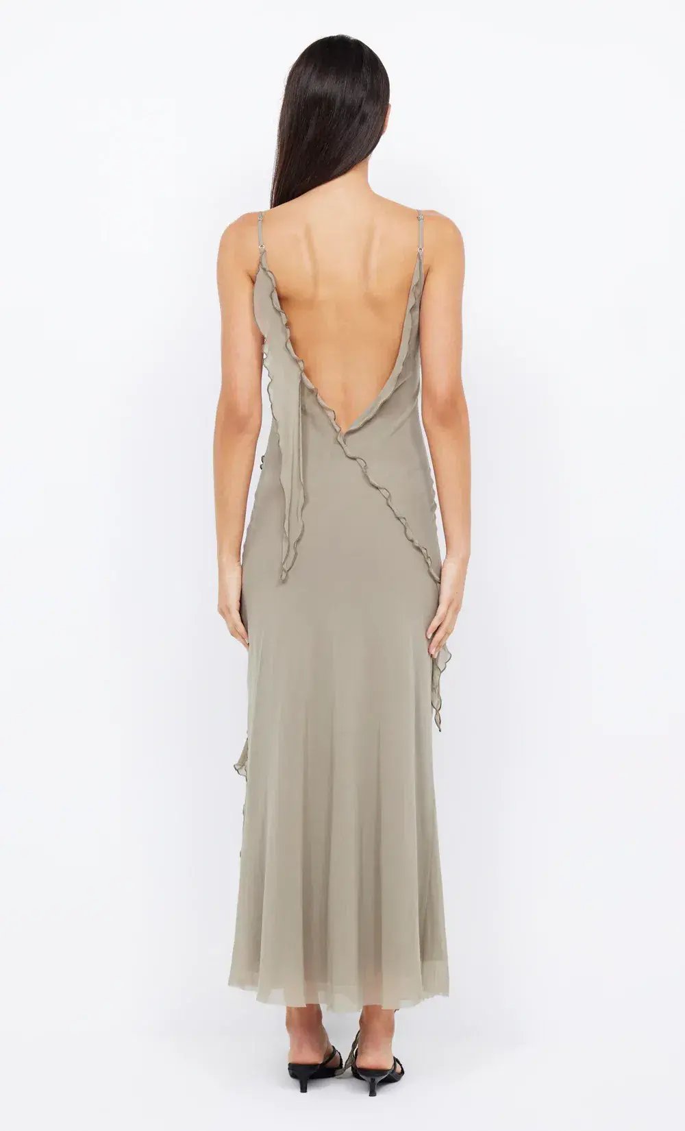 Bec and Bridge Gabriel Frill Maxi in Sage Green Size AU 6 photo 4