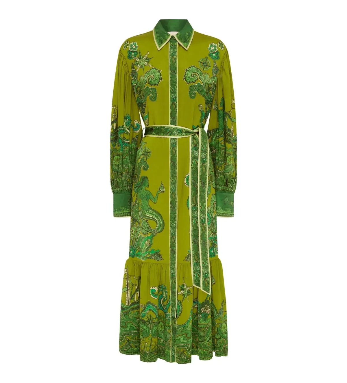 Alemais Solaris Shirtdress Olive Size 14 photo 3