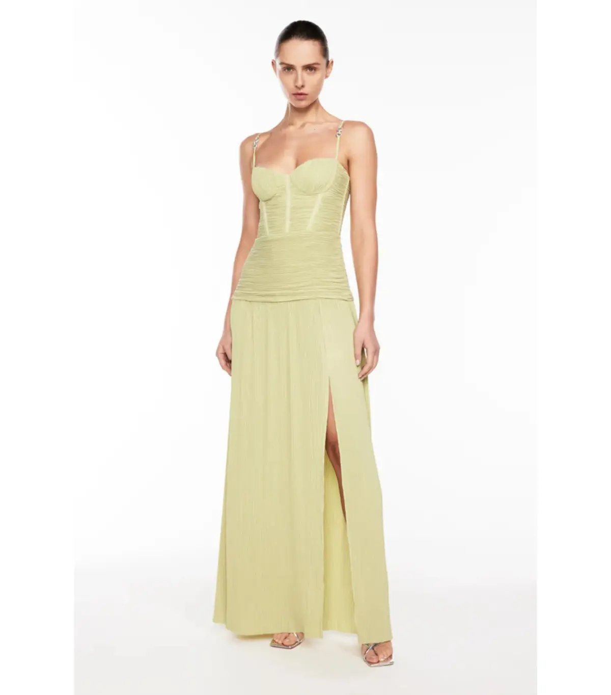 Manning Cartell Double Time Pleat Dress Pistachio Size AU 8 photo 2