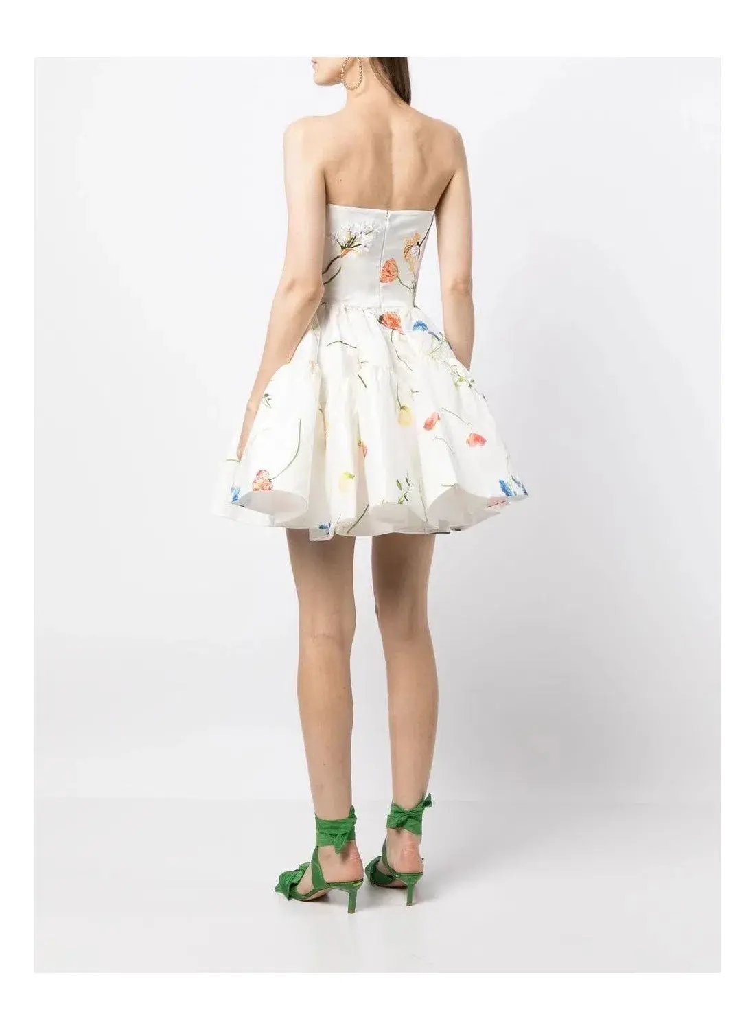 Leo Lin The Fields Embroidered Bustier Mini Dress White Size 8 photo 4
