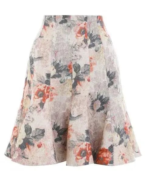 Zimmermann Radiate Flip Skirt Floral Size 8 photo 4