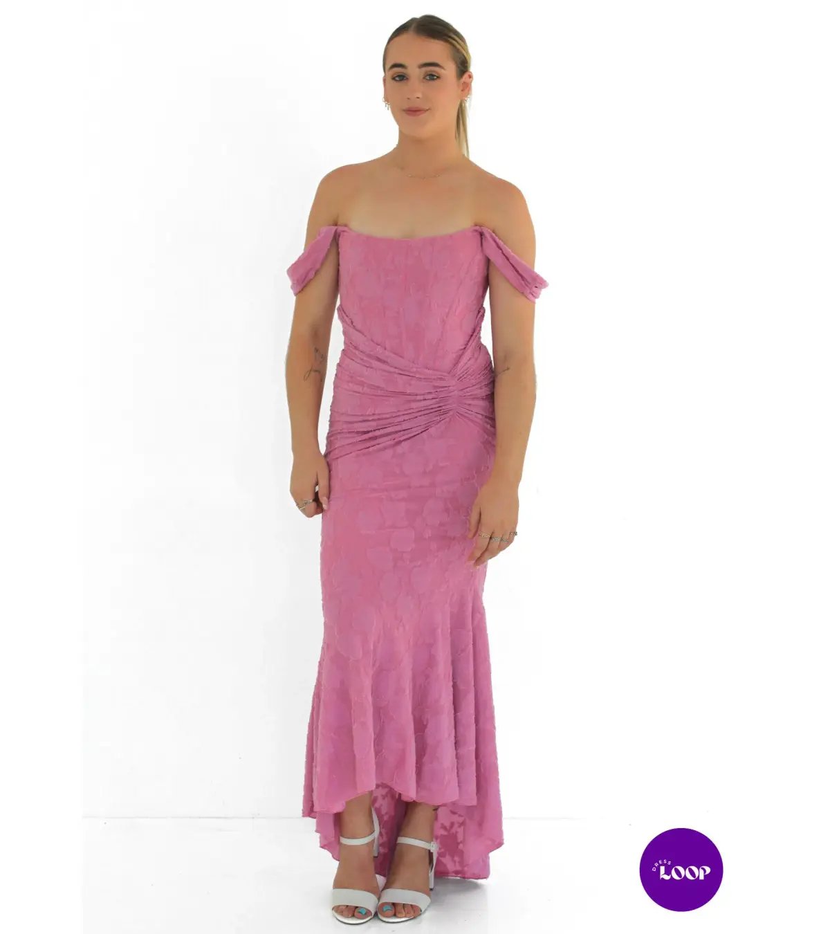 House Of CB Cesca Floral Maxi Dress Rose Pink Size S / AU 8 photo 2