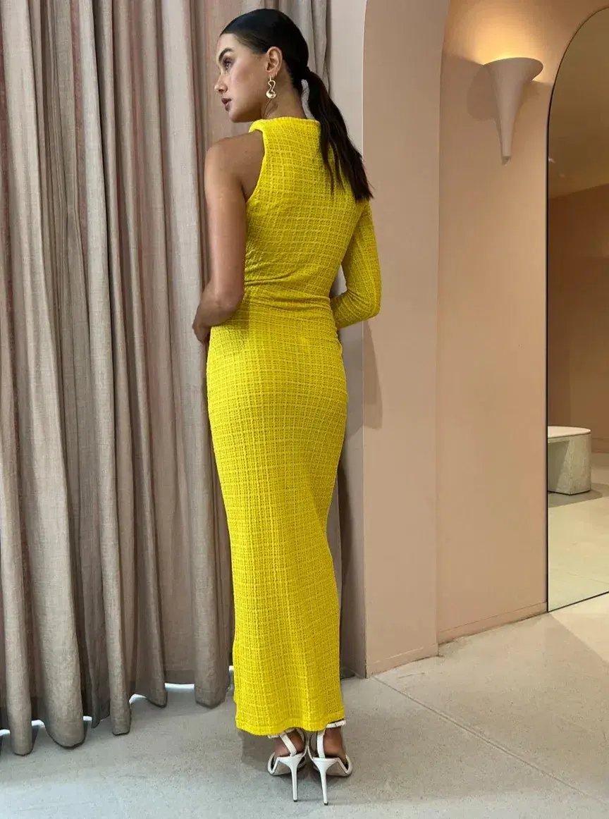 Camilla And Marc Cypress Midi Dress Yellow Size 8 photo 2