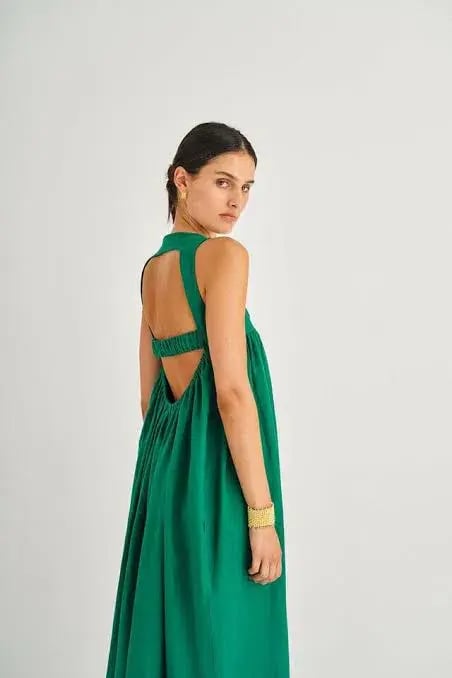 Oroton Strappy Sunset Dress Peppermint Green Size AU 6 photo 5