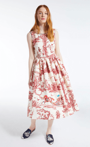 Max Mara Trophy Day Dress Print Size 8 photo 3