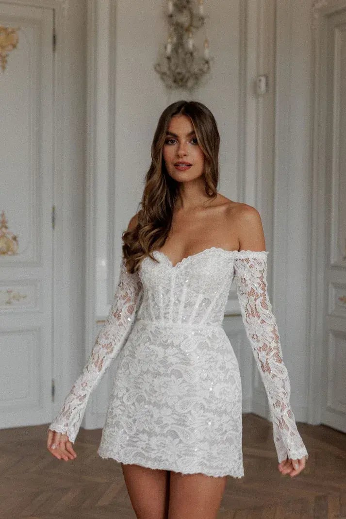 Rosie Etienne Anna Mini Dress White Size 8 photo 2