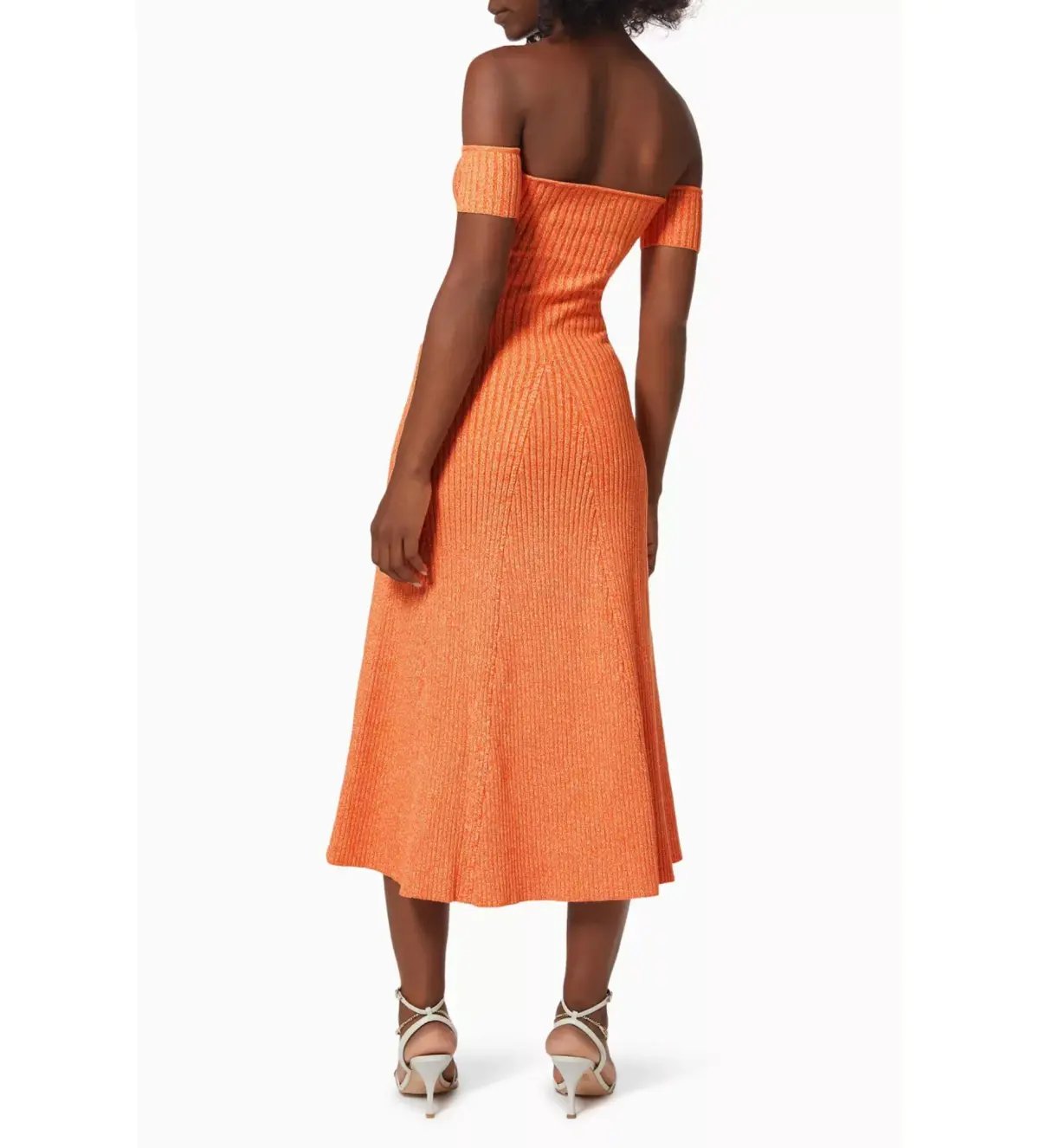 Anna Quan Valerie Off-shoulder Dress In Orange Size 6 photo 3