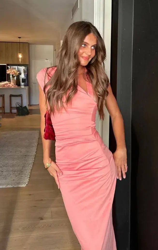 Sir the Label Giacomo Gathered Gown Pink Size 6 photo 5