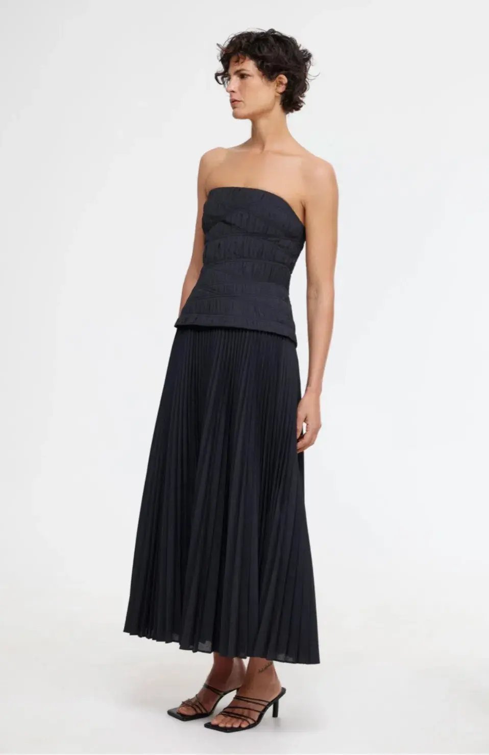 Acler Black Bristol Midi Dress in Black Size AU 10 photo 2