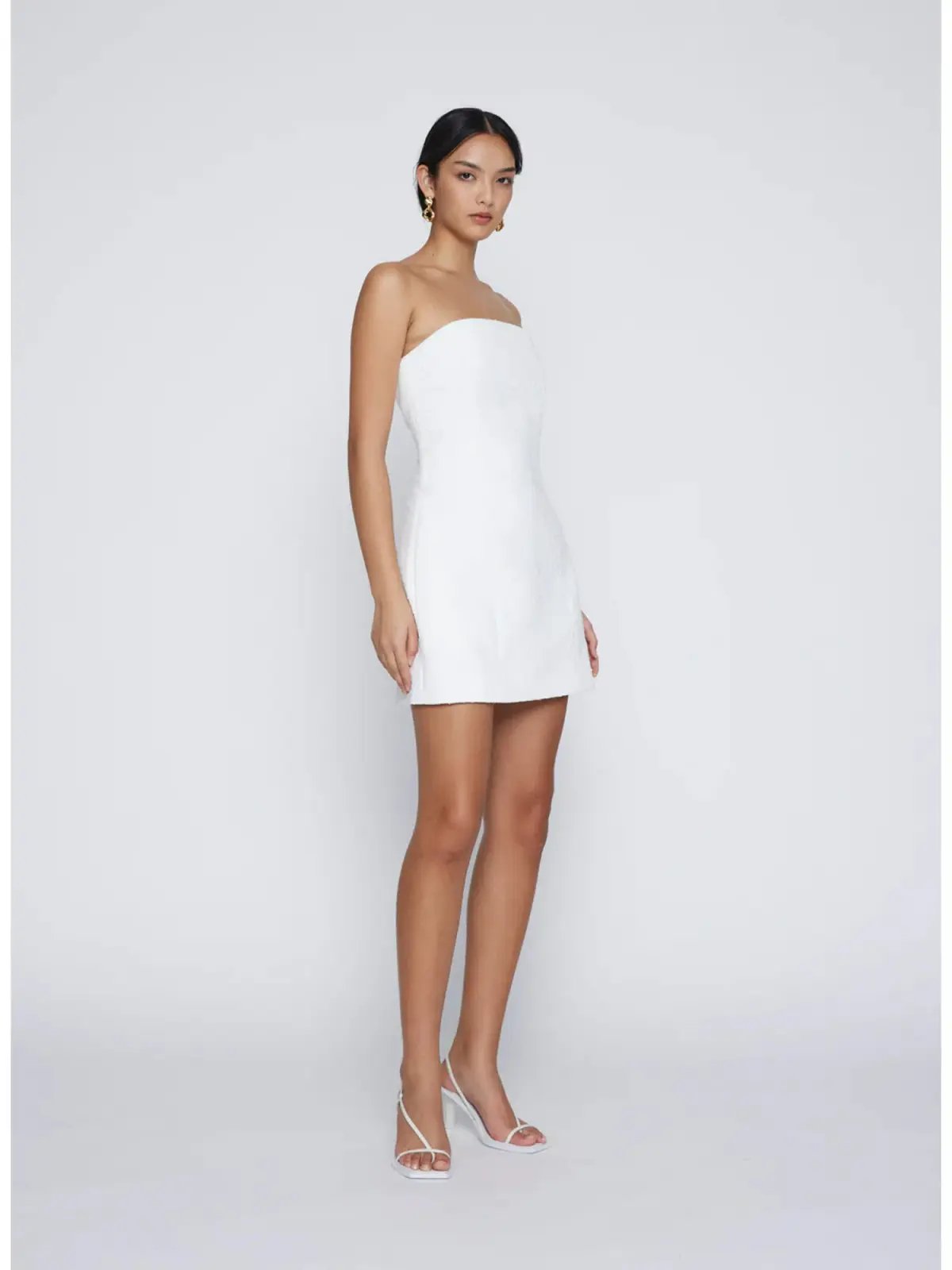 Anna Quan Boucle Paris Mini Dress in White Size AU 10 photo 2
