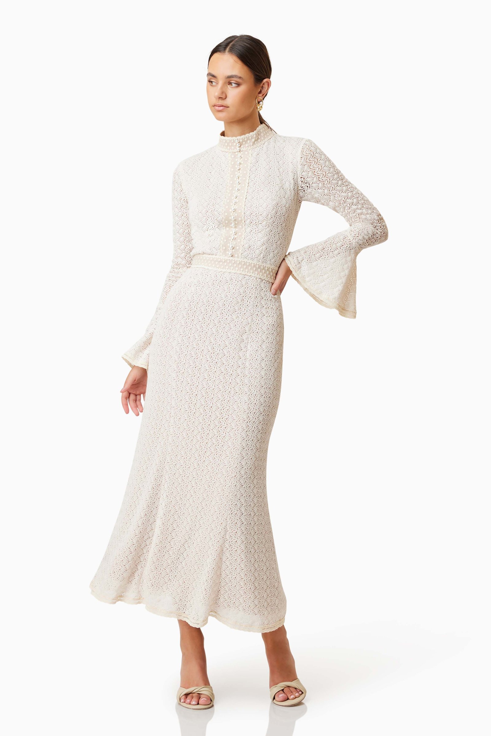 ELLIATT BELLA MIDI DRESS - IVORY photo 2