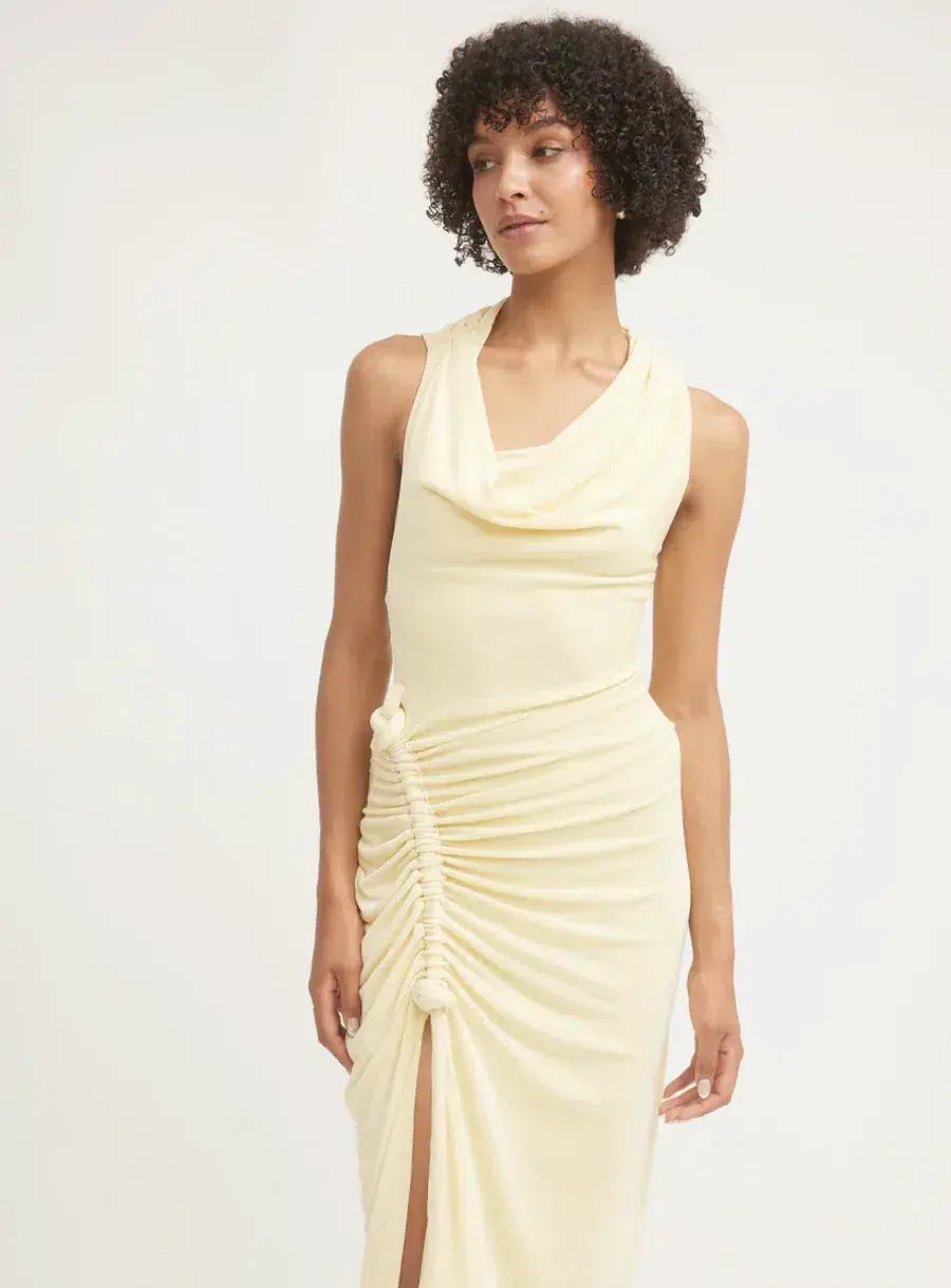 Tojha Sutton Maxi Dress Lemonade Size 8 photo 3