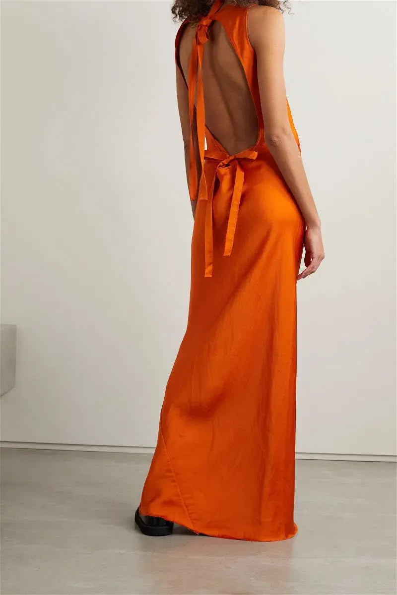 Marques Almeida Orange Backless Dress Orange Size 12 photo 8