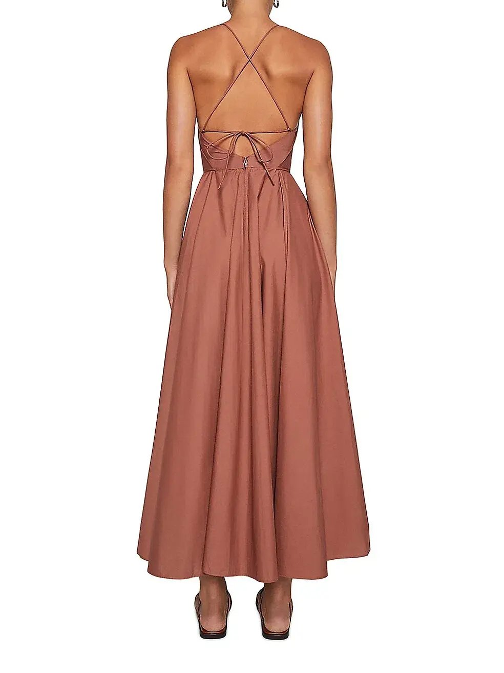 Scanlan Theodore Parachute Cotton Dress in Sienna Dusty Pink Size 8 photo 3