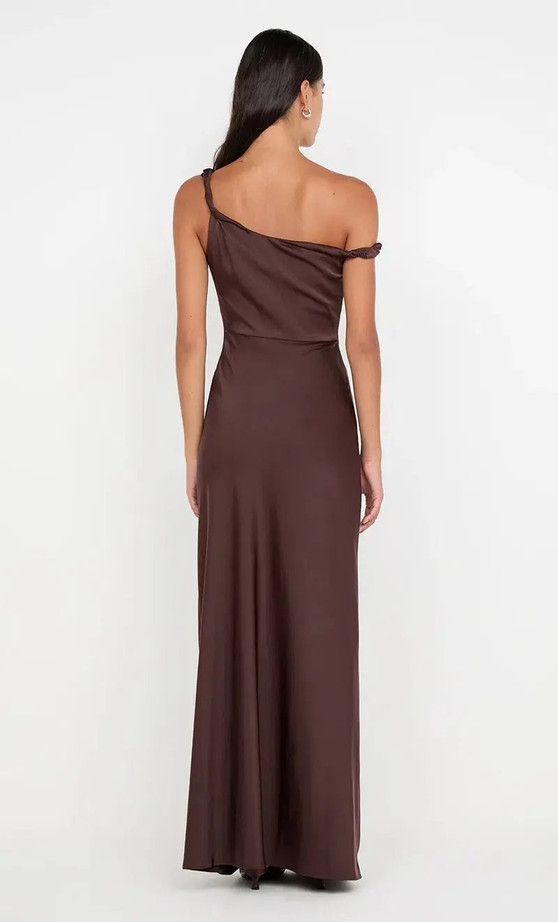Bec & Bridge Lunetta Twist Strap Dress Maxi Dark Chocolate Size AU 10 photo 2