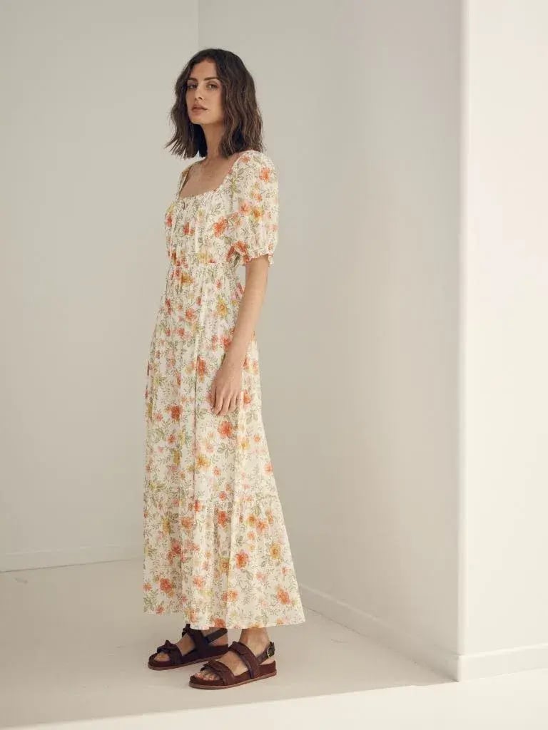 One Country Mouse Oakmeadow Jasmine Dress In Hibiscus Size 10 photo 3