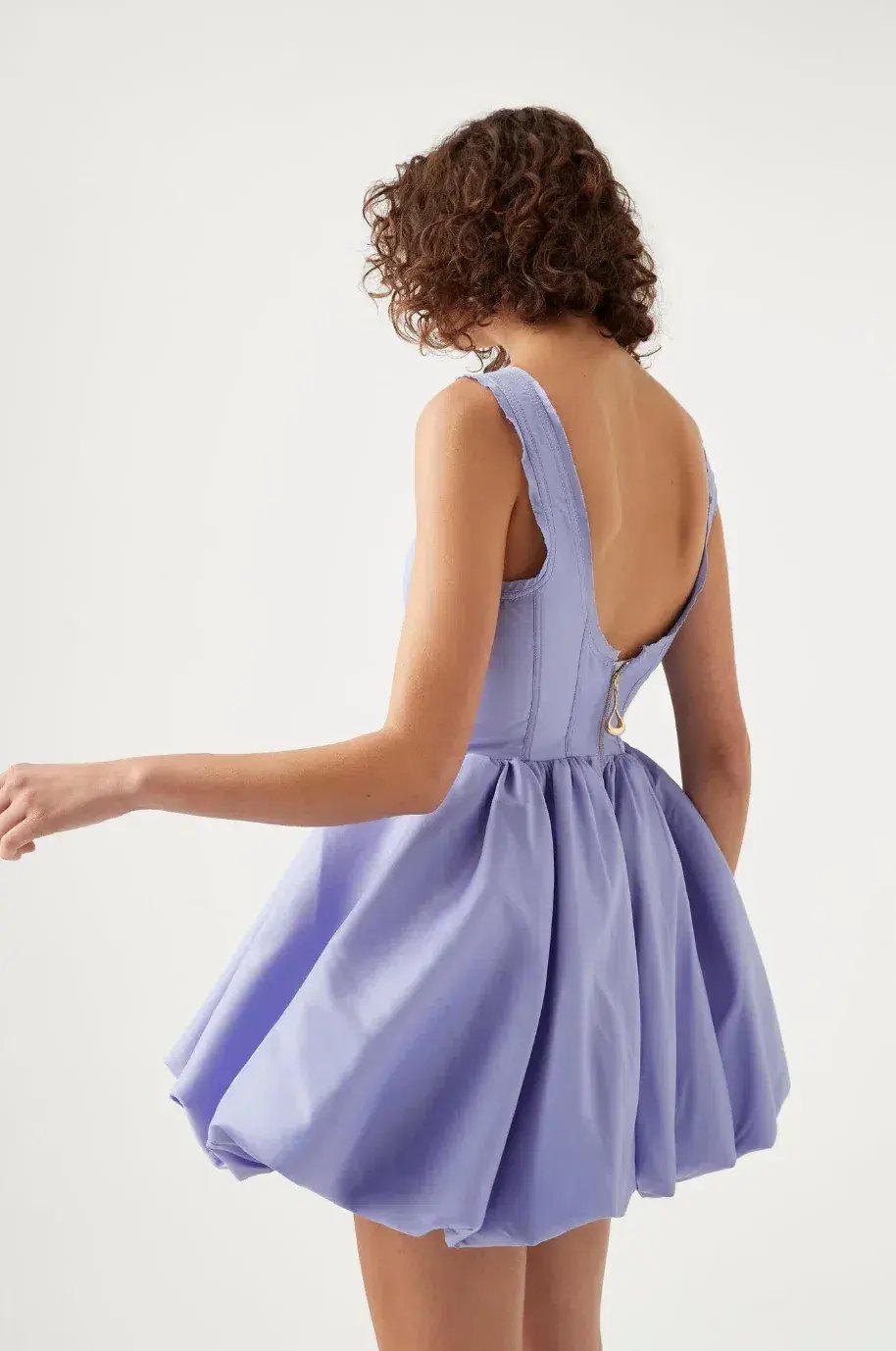 Aje Suzette Lavender Bubble Mini Dress Size 14 photo 2