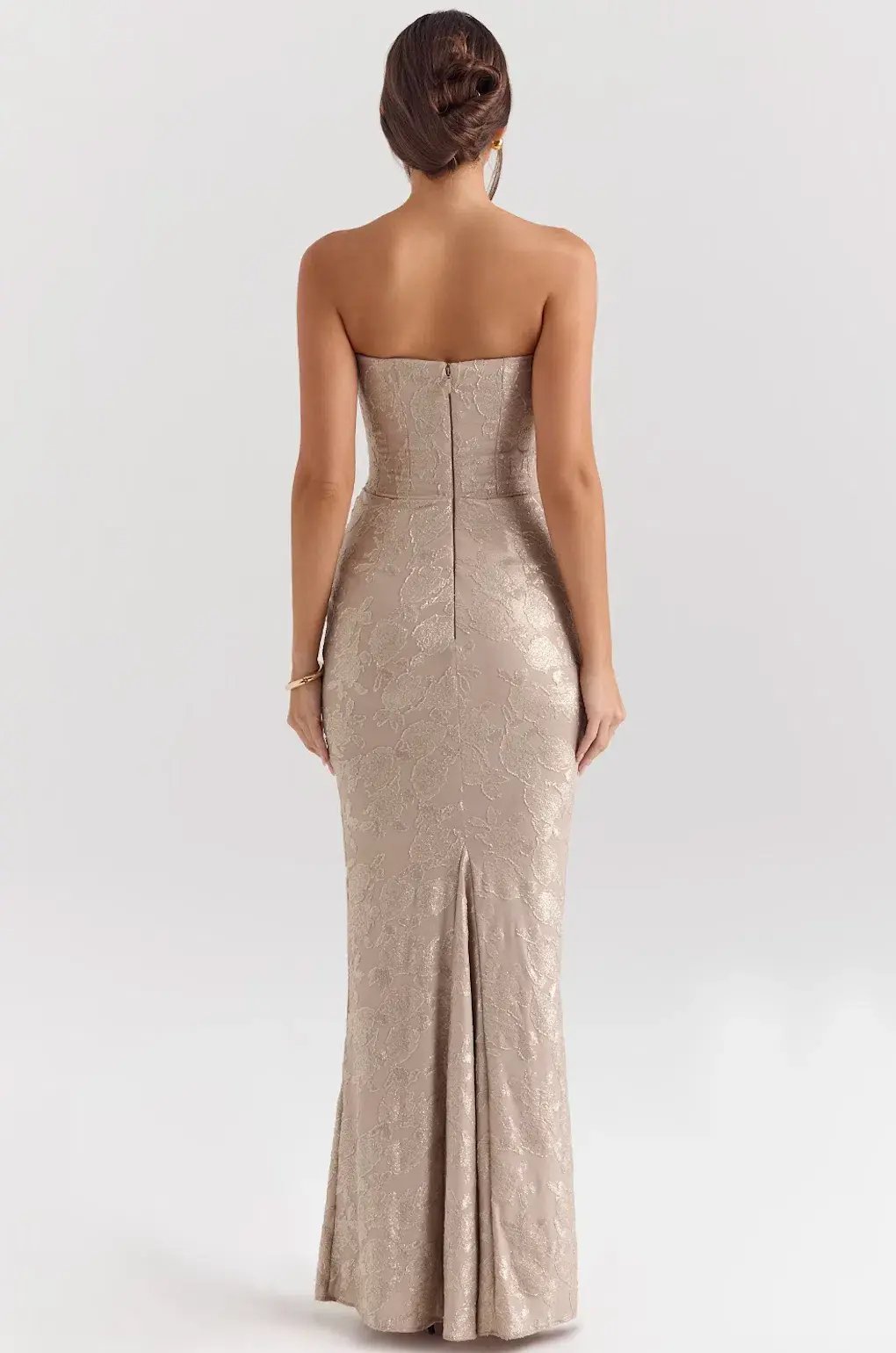 House of CB Persephone Gold Strapless Corset Maxi Dress Size M / AU 10 photo 2