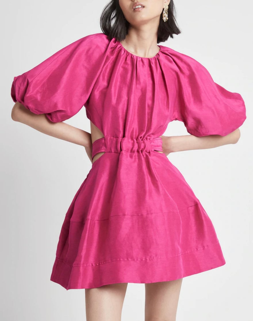 Aje Psychedelia Cut Out Mini Dress - Fuchsia photo 2