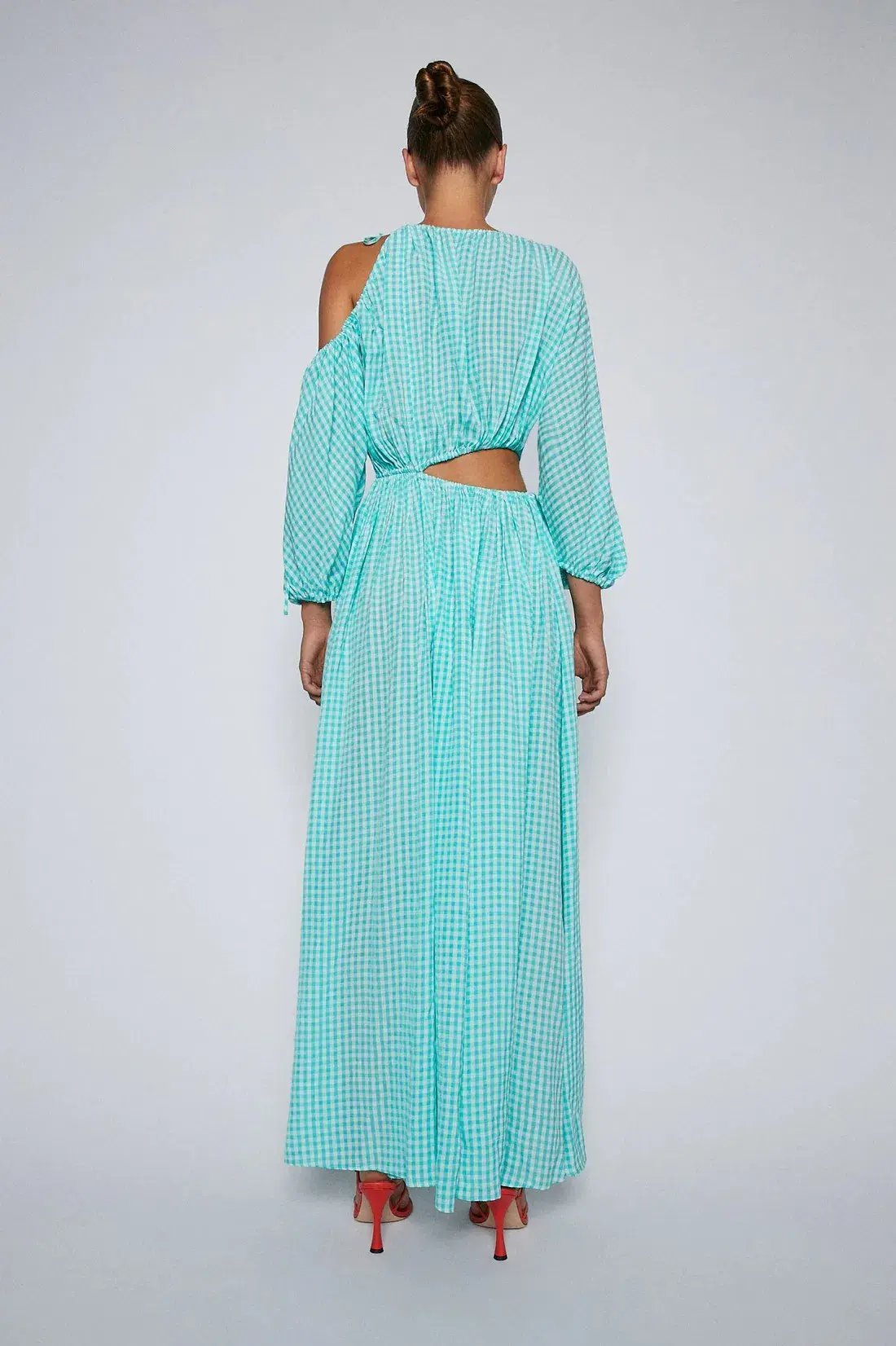 Scanlan Theodore Gingham Drawstring Dress Mint Size 8 / S photo 3