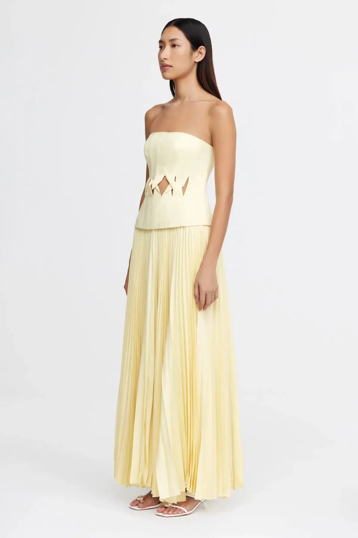 Acler Newbewick Maxi Dress Lemon Sorbet Size AU 12 photo 3