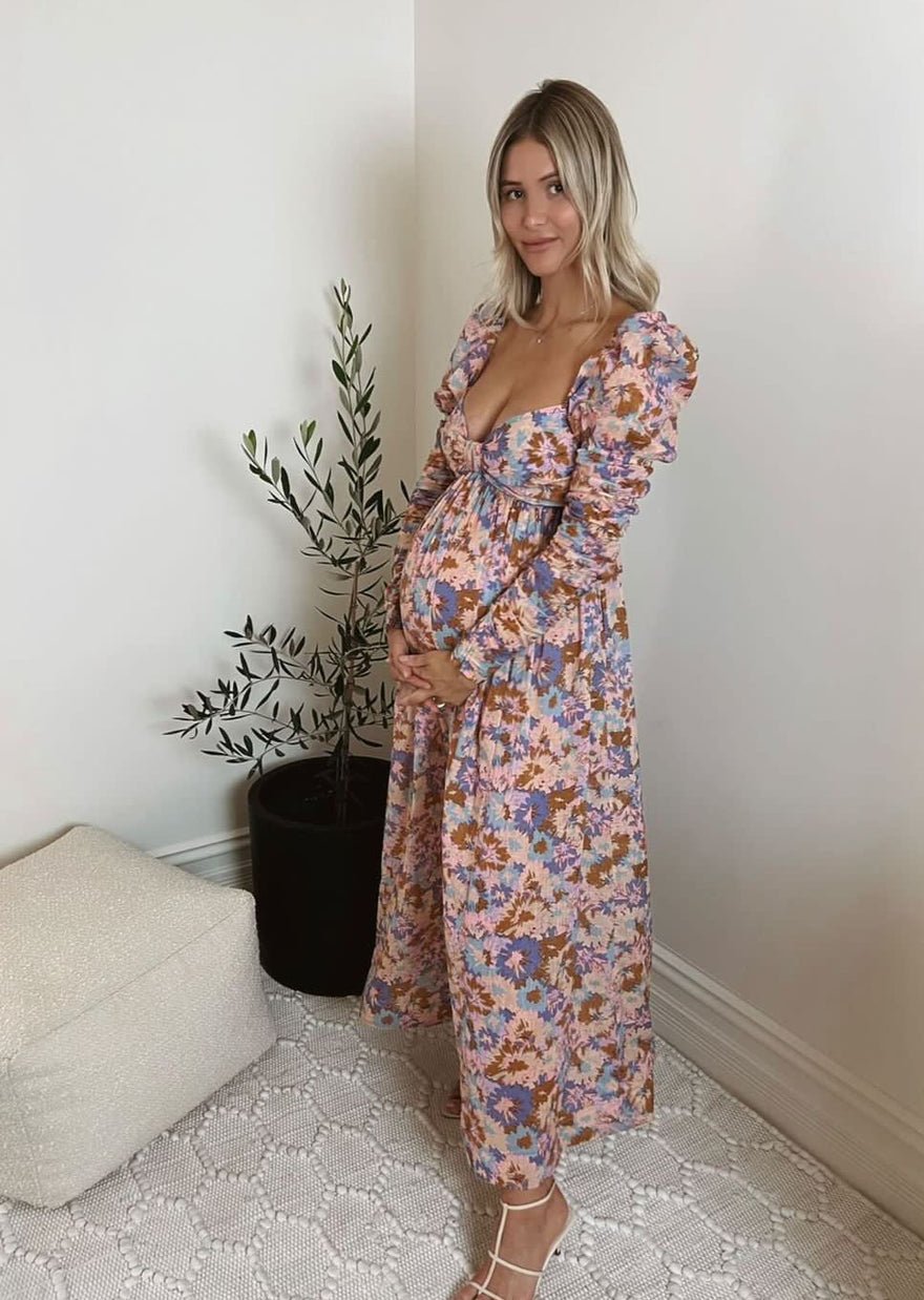 Zimmermann Violet Twist Front Midi Dress, Purple photo 2