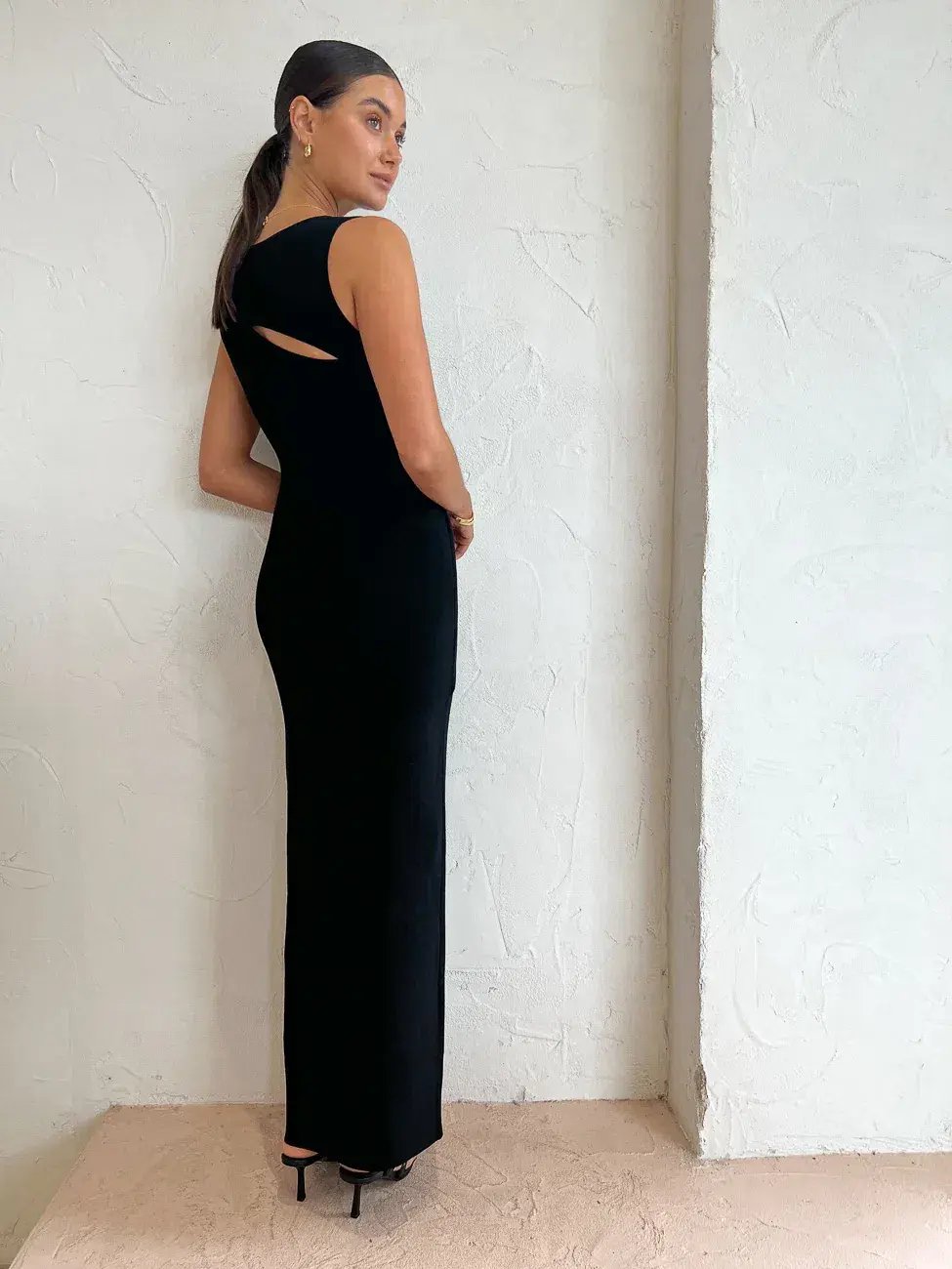 Sir the Label Nadja Cut Out Maxi Dress Black Size 8 photo 3