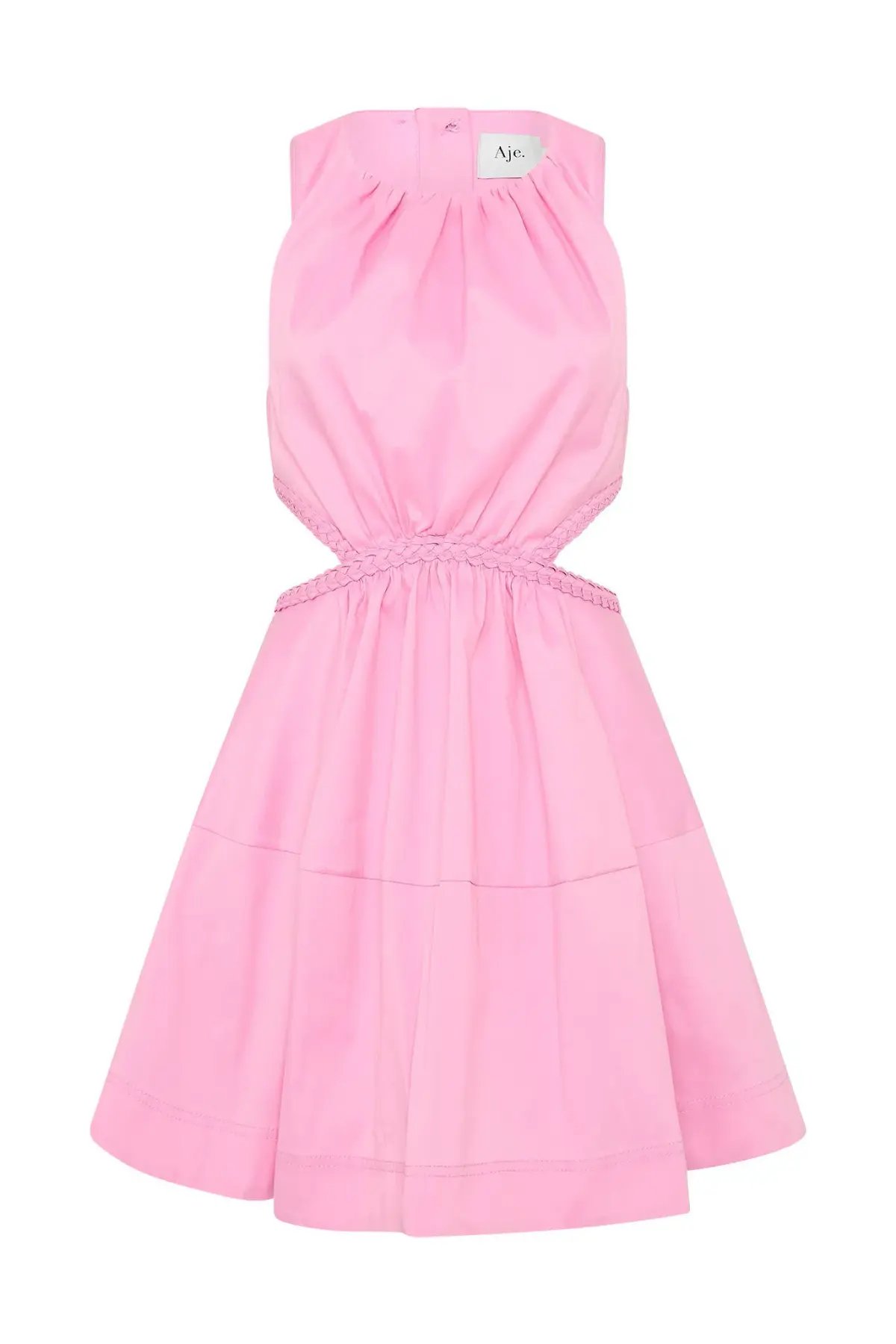 Aje Voyage Braided Cut Out Mini Dress Pink Size 6 / XS photo 4