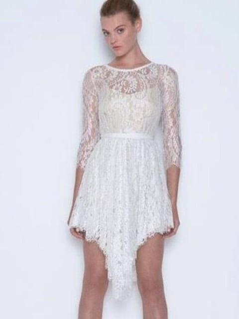 Lover Serpent Lace Dress Ivory 12 photo 2