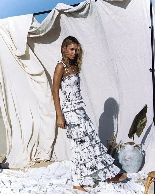 Sir the Label Marielle Ruffle Maxi Dress Floral Size 10 photo 2