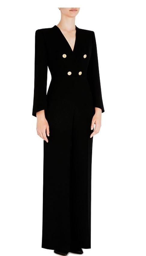 Carla Zampatti Onyx Military Precision Jumpsuit Black Size 12 photo 4