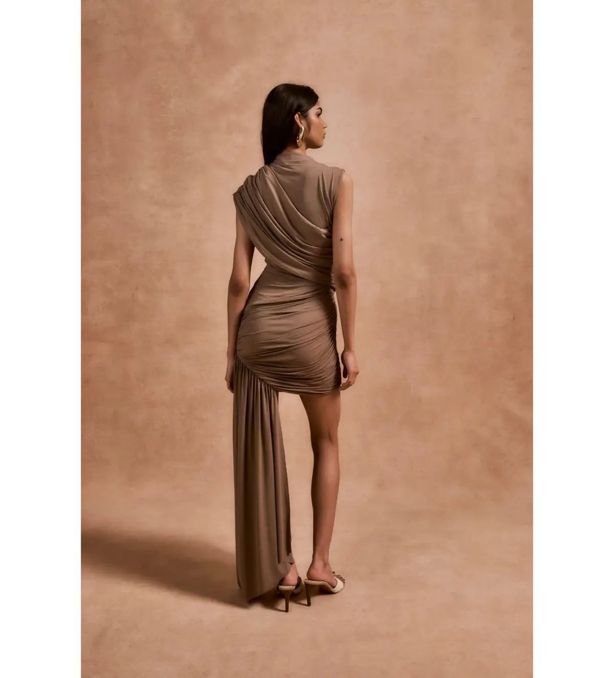 De La Vali Ravenna Mini Dress Taupe Size 12 photo 6